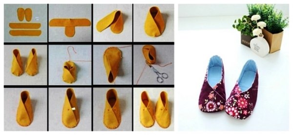 Домашние тапочки – своими руками. Самодельная обувь для дома – тапочки своими руками из старых вещей: мастер-класс с фото
