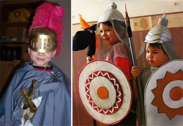 Как сделать костюм богатыря для мальчика своими руками. Богатырский шлем, кольчуга и сапожки из подручных материалов