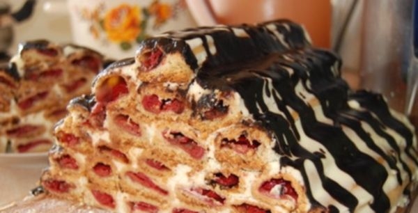 Торт Вишневая горка - рецепт популярного десерта