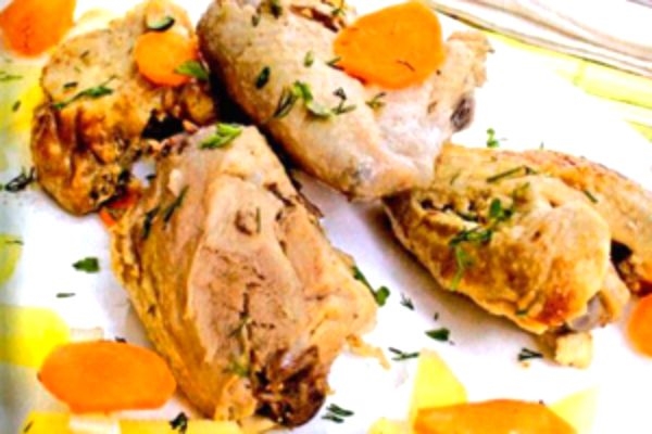 3 рецепта курицы в банке в духовке — классический, с фруктами и картошкой