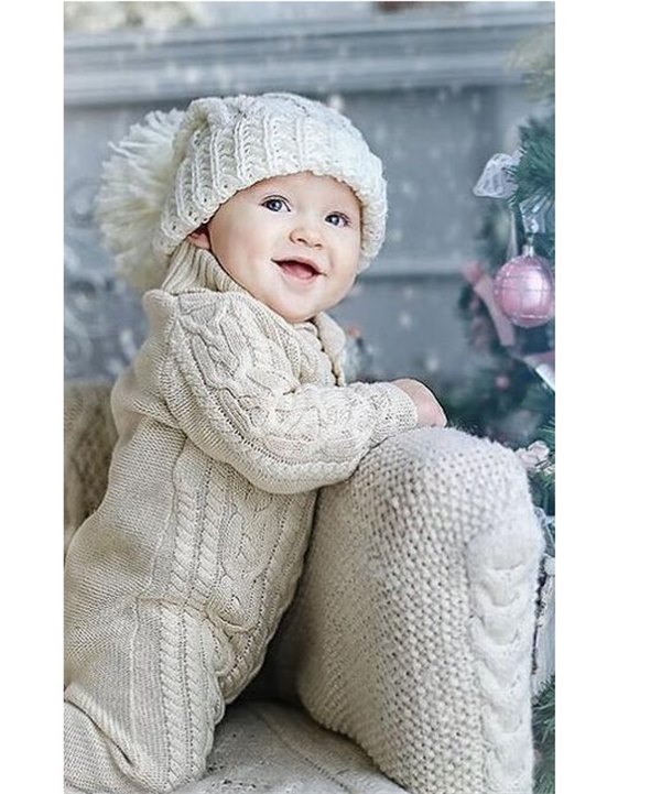 Костюмы для новорожденных спицами: анорак-комбинезон. Схема вязания рукава в костюме для новорожденных спицами