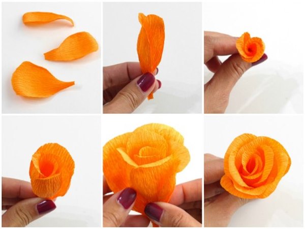 Рукотворное чудо: как сделать розу из гофрированной бумаги. Три варианта роз из гофрированной бумаги: мастер-класс с фото